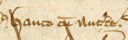 Z księgi ławniczej obejmującej lata 1365–1376 strony 132–133 z wpisem z 1371 roku, dotyczącym sprzedaży przez
Jana cum nutrice swojego domu położonego przy ul. Grodzkiej niejakiemu Ulrykowi Rimerowi –
oraz powiększenie zapisu imienia (Archiwum Państwowe w Krakowie, sygn. rkps 2, s. 132–133)