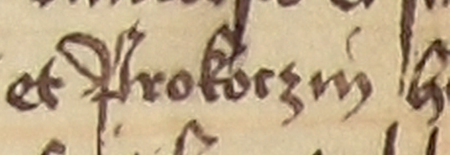 Dokument wydany w 1482 roku w Krakowie, w którym kanonik krakowski, wikariusz generalny Jakub z Szadka stwierdził, że marszałek
nadworny Stanisław i jego brat Jan, dziedzice Dobczyc, Lanckorony i Prokocimia, zobowiązali się do wypłacania czynszu rocznego 16 grzywien
z Prokocimia, zapisanego testamentem Stanisława Koczwary, rajcy krakowskiego, na rzecz Klemensa z Górki, kaznodziei polskiego w kaplicy
św. Barbary na cmentarzu kościoła Mariackiego w Krakowie, i jego następców – oraz powiększenie zapisu nazwy wsi „Prokocim”
(Archiwum Narodowe w Krakowie, sygn. perg. 331)