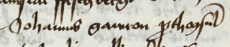 Z księgi testamentów obejmującej wpisy z lat 1427–1623 strony 118–119 z wpisem z 1477 roku stwierdzającym,
że 2 lutego, w czwartek przed świętem Oczyszczenia Marii Panny, niejaki Stanisław Fischbergk złożył swoje zeznanie
testamentowe w obecności rajców Jana Gawrona, wówczas burmistrza, Pawła Newburgera (nr 253), Jakuba Wilkowskiego
(nr 258) i Franciszka Banka (nr 303) – oraz powiększenie zapisu imienia i funkcji burmistrza
(Archiwum Państwowe w Krakowie, sygn. rkps 772, s. 118–119)