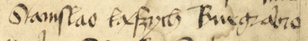 Z księgi ławniczej Kazimierza obejmującej lata 1461–1484: wpis otwierający sesję sądowniczą burgrabską w roku 1480
pod przewodnictwem rajcy Stanisława Foxszyta, z udziałem wójta Mikołaja Schrolla (nr 151) w roli sołtysa – oraz zbliżenie
zapisu imienia i funkcji (Archiwum Narodowe w Krakowie, sygn. K 377, s. 45)