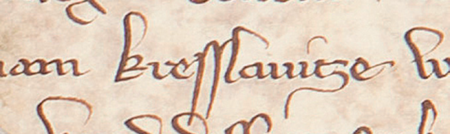 Dokument wydany w 1325 roku w Wiślicy, mocą którego król Władysław [Łokietek] nadał klasztorowi
Bożogrobców miechowskich wieś Krzesławice nad rzeką Dłubnią, odebraną za popełnioną zdradę Jaśkowi wójtowi
oraz Walterowi, mieszczanom krakowskim, w zamian za wieś tegoż klasztoru Solec w ziemi sandomierskiej
i przeniósł Krzesławice z prawa polskiego na niemieckie – oraz powiększenie zapisu nazwy wsi „Krzesławice”
(Biblioteka Książąt Czartoryskich w Krakowie, sygn. rkps VI 96)