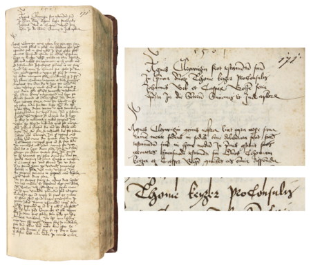 Z księgi testamentów obejmującej lata 1427–1623 strona 171 z wpisem z 1501 roku stwierdzającym, że w czwartek,
w dzień św. św. Szymona i Judy, Agnieszka Gleywiczynna złożyła swoje zeznanie testamentowe w obecności rajców Tomasza
Keysera, wówczas burmistrza, Jana Becka (nr 293) i Kaspra Bera (nr 301) – oraz powiększenie zapisu imienia i funkcji burmistrza
(Archiwum Państwowe w Krakowie, sygn. rkps 772, s. 171)