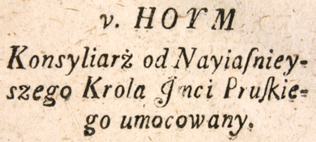 Z akt i rachunków do czasów kościuszkowskich
i wojska pruskiego z lat 1794–1795 zapis imienia i stanowiska z odezwy wydanej 29 czerwca 1794 roku (Archiwum Państwowe w Krakowie, sygn. rkps 2967, s. 395)