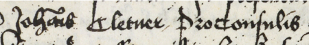 Z księgi testamentów obejmującej wpisy z lat 1427–1623 strony 156–157 z wpisem z 1498 roku stwierdzającym,
że w czwartek przed Niedzielą Palmową rajcowie Jan Klethner, wówczas burmistrz, Adam Szwarc (nr 295) i Franciszek Bank
(nr 303) przyjęli zeznanie testamentowe złożone przez rajcę Ulryka Jeczimbergera (nr 286) –
oraz powiększenie zapisu imienia i funkcji burmistrza (Archiwum Państwowe w Krakowie, sygn. rkps 772, s. 156–157)