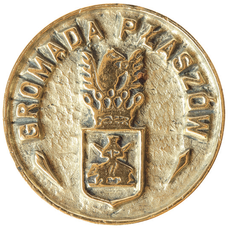 Metalowy tłok pieczętny używany przez gminę w okresie autonomicznym – lustrzane odbicie
(Archiwum Narodowe w Krakowie, sygn. T 266)