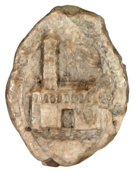 Pochodzący z 1247 roku odcisk w wosku pieczęci krakowskiej kapituły
katedralnej, do której przez wieki należał Bieżanów; w polu pieczętnym
budynek katedry nakryty spadzistym dachem, z pięciokondygnacyjną
wieżą i absydą, ponad dachem proporzec, nad nim gwiazda, przed
kościołem rzeka, przed nią bruk; napis w otoku: [SIGILLUM]
(CRA)COVIENSIS ECCLESIE S[AN]C[T]I WE(NCEZLAI)
(Archiwum Narodowe w Krakowie, sygn. perg. 23)