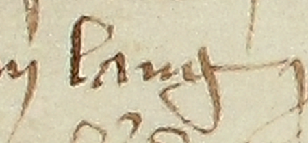 Dokument wydany w formie aktu notarialnego w 1389 roku w Mogile, mocą którego tamtejszy klasztor Cystersów ustanowił przeora
Stanisława, podprzeora Jana, klucznika Pawła i prokuratora Mikołaja pełnomocnikami w sprawie kupna wsi Moniakowice i Łęg oraz
sprzedaży miastu Krakowowi wsi Dąbie; na dokumencie widoczny znak notarialny – oraz powiększenie zapisu nazwy wsi „Łęg”
(Archiwum Narodowe w Krakowie, sygn. perg. 90)