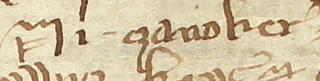 Z najstarszej zachowanej księgi radzieckiej Kazimierza obejmującej lata 1369–1381:
fragment wpisu dokumentującego wybór rajców na rok 1372, z Mikołajem Czanokerem w składzie –
oraz zbliżenie zapisu imienia (Archiwum Narodowe w Krakowie, sygn. K 1, s. 77)
