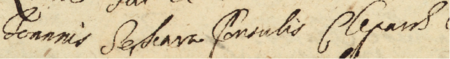 Z księgi wójtowsko-ławniczej Kleparza obejmującej lata 1649–1665: fragment wpisu z 1664 roku
dokumentującego sprawę przed ławą miejską, dotyczącą rodziny po zmarłym Janie Sękarze, rajcy kleparskim –
oraz zbliżenie zapisu imienia i urzędu (Archiwum Narodowe w Krakowie, sygn. KL 13, s. 288)