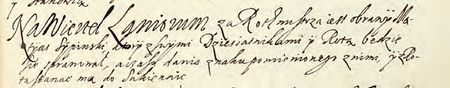 Z księgi radzieckiej zawierającej uchwały z lat 1538–1643 dotyczące organizacji życia publicznego miasta
strony 380–381 oraz ze strony 381 powiększenie wpisu z 1627 r., gdzie ustanowienie
przez Radę Miejską Matyasa Sypinskiego rotmistrzem
Kwartału Rzeźniczego (Archiwum Narodowe w Krakowie, sygn. rkps 1213, s. 380–381)