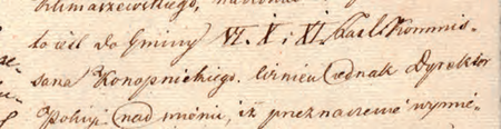 Z akt dotyczących nowej organizacji policji Wolnego Miasta Krakowa sporządzone
w 1838 r. pismo dyrektora policji do prezesa Senatu Rządzącego o obsadzeniu stanowisk
komisarzy cyrkułowych, w którym mowa o komisarzu Józefie Konopnickim
(Archiwum Narodowe w Krakowie, sygn. WMK III-47B, s. 537)