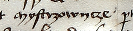 Dokument wydany w 1458 roku w Krakowie, w którym Jakub z Węchadłowa, komornik delegowany przez Krzesława, podkomorzego
krakowskiego, rozgraniczył wsie Zesławice, należące do klasztoru w Mogile, i Mistrzejowice, stanowiące uposażenie Kaspra Rokenberka,
scholastyka krakowskiego – oraz powiększenie zapisu nazwy wsi „Mistrzejowice”
(Archiwum Opactwa Cystersów w Mogile, sygn. dypl. perg. 203)