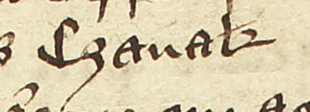 Z najstarszej zachowanej księgi radzieckiej Kazimierza obejmującej lata 1369–1381:
fragment wpisu dokumentującego wybór rajców na rok 1373, z Janem Czanakiem w składzie –
oraz zbliżenie zapisu imienia (Archiwum Narodowe w Krakowie, sygn. K 1, s. 101)