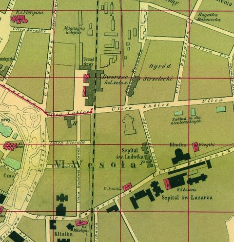 Mapa 11. Jurydyka Lubicz Morsztynowskie)