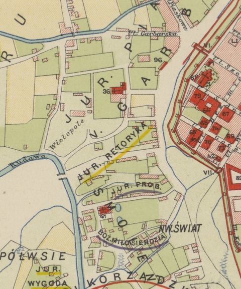 Mapa 16a. Jurydyka Retoryka (Ossolińskie)