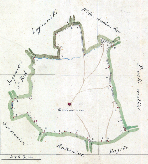 Mapa 71a. Kurdwanów (fragment).