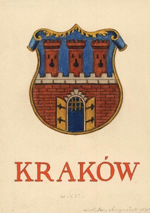 (476) Kraków, wiek XVI – z tek Jana Augustyna, malunek
z 1930 r. (ANK, sygn. 29-673-844)