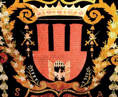 (600) XVII/XVIII w. – herb miasta na antepedium ołtarza św. św. Judy Szymona
i Judy Tadeusza, usytuowanego w Bazylice Mariackiej naprzeciwko stalli radzieckich,
co tłumaczy lokalizację herbu (udostępnione przez Bazylikę Mariacką)